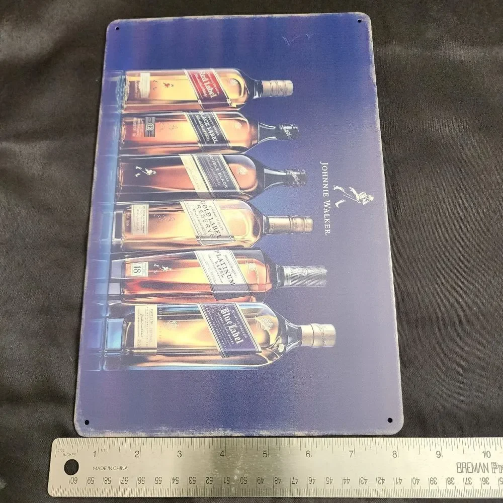Johnnie Walker Metal Pub Bar Poster